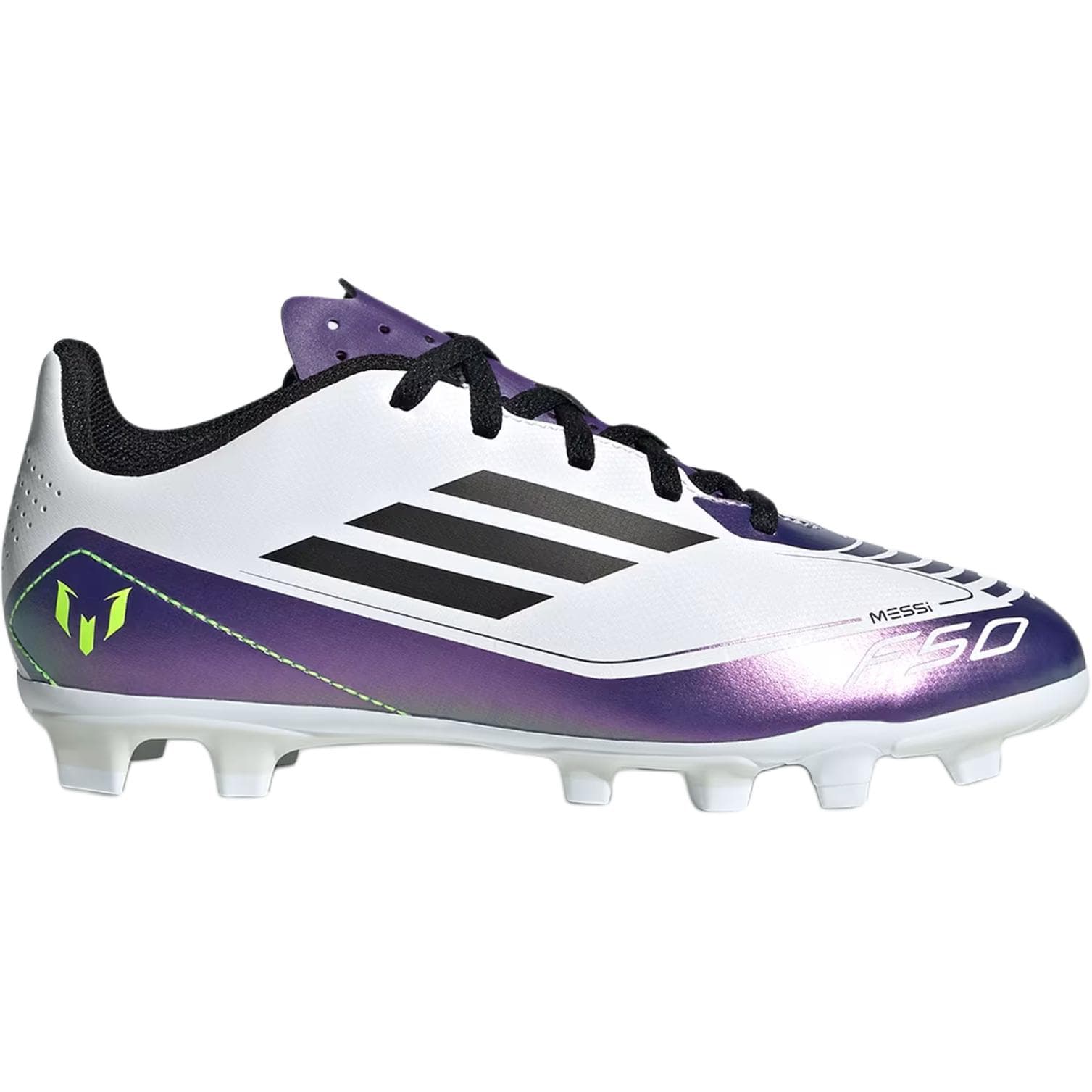 Бутсы Adidas F50 CLUB Амортизация Износостойкий Низкий Топ Детская Футбольная Обувь Белая Малыш - изображение 2