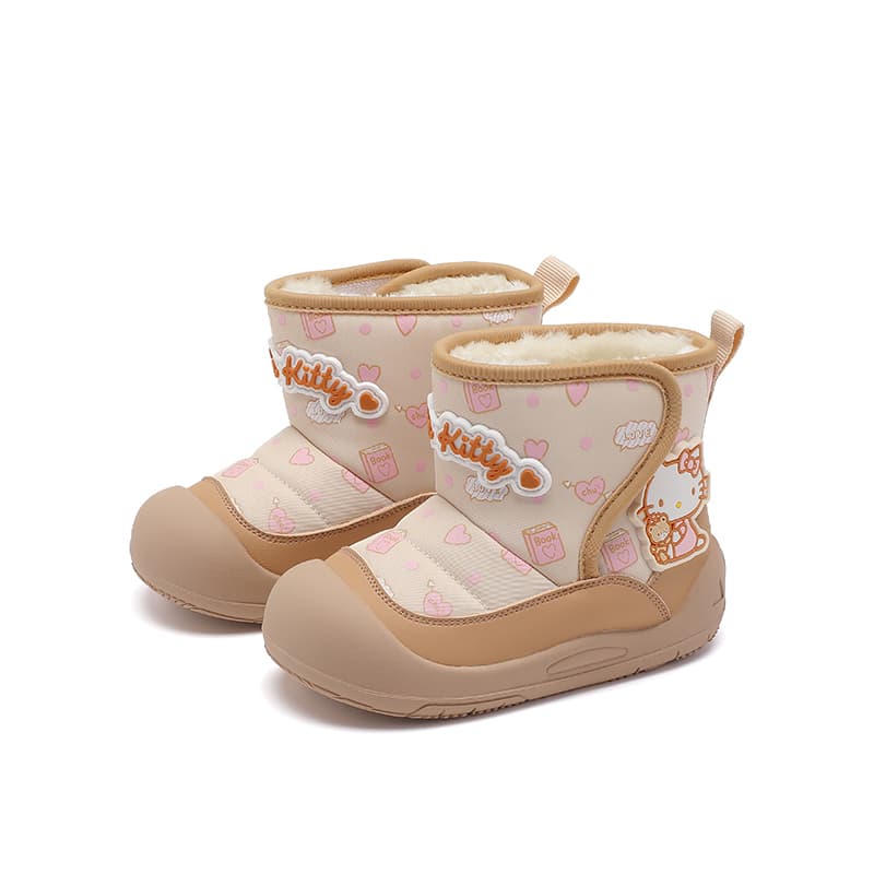 Sanrio Hello Kitty Универсальные удобные милые модные зимние ботинки с флисовой подкладкой утолщенные для мальчиков и девочек 3-7 лет - изображение 3