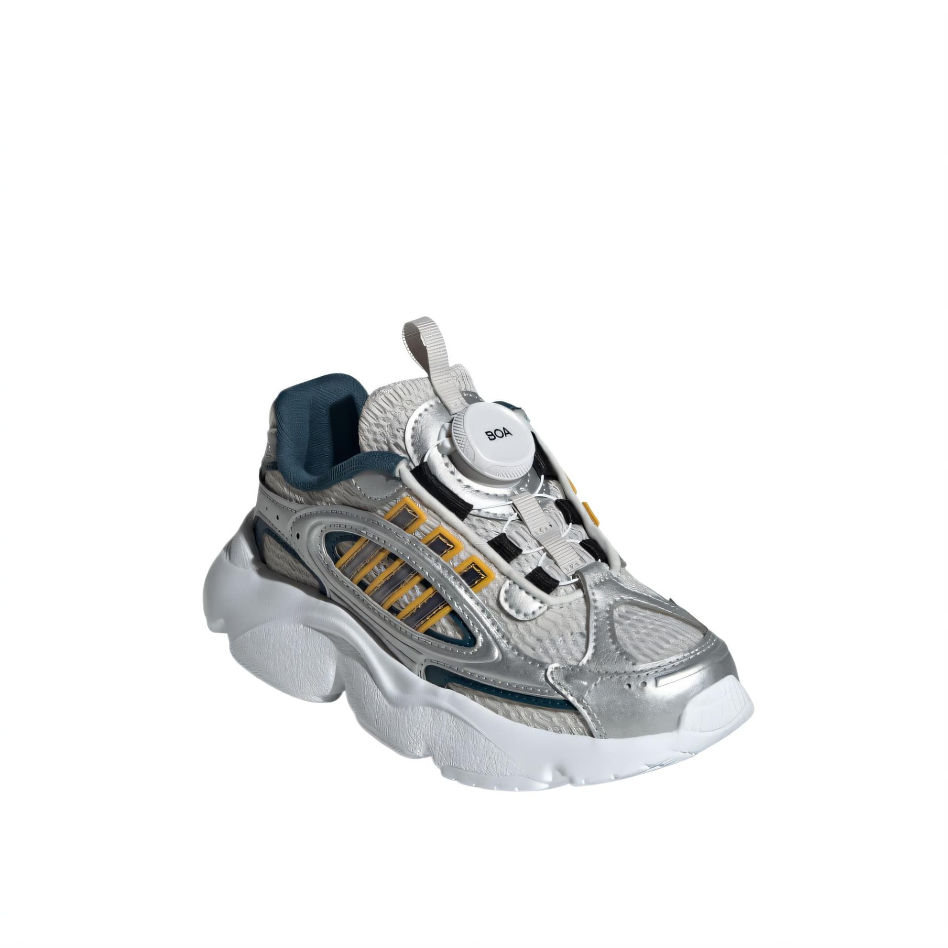 Кроссовки Adidas Originals Ozmillen Low Топ Детская беговая обувь Мягкий Желтый Малыш - изображение 3