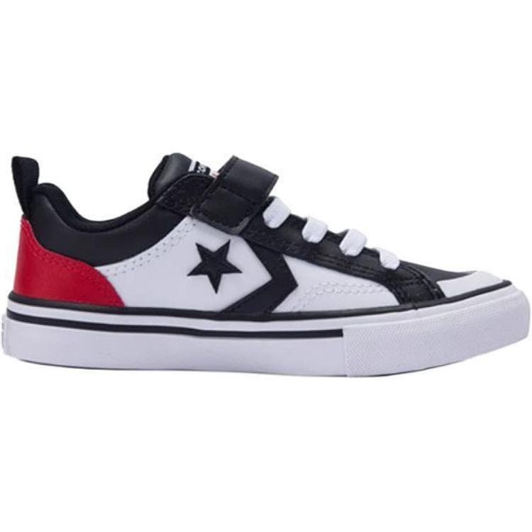 Кроссовки для баскетбола Converse Pro Blaze Strap Удобные универсальные износостойкие лоу-топы детские баскетбольные кроссовки черный/белый/ярко-красный детский - изображение 2