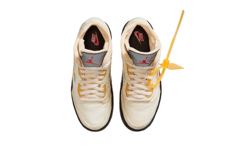 Кроссовки для баскетбола OFF-WHITE x Jordan Air Jordan 5 Sail SP - изображение 6