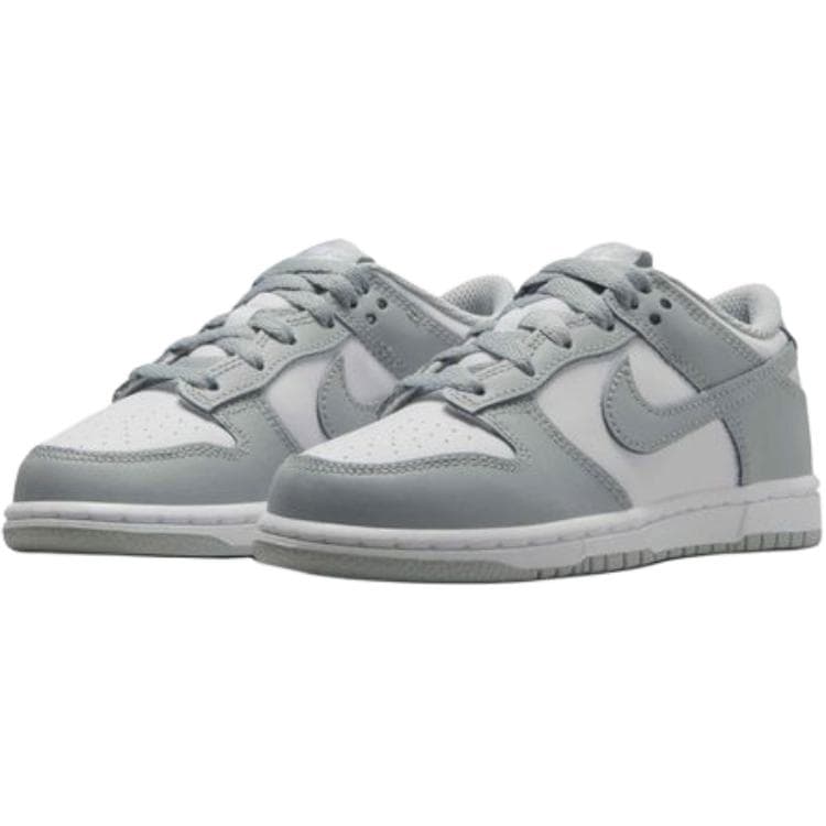 Кроссовки Nike Dunk Low Top Детская Обувь для Скейтбординга Белая Серая Малыш - изображение 3