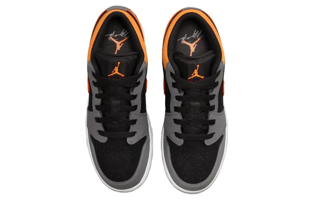 Кроссовки Jordan Air Jordan 1 Замша Противоскользящая Устойчивая к износу Низкий Топ Скейтборд Обувь Серый Унисекс - изображение 4