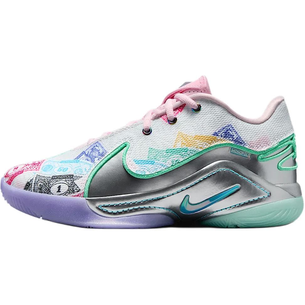 Кроссовки для баскетбола Nike LeBron 22 Low Топ Детские Баскетбольные Кроссовки Белый Розовый Синий Зеленый Детский - изображение 1