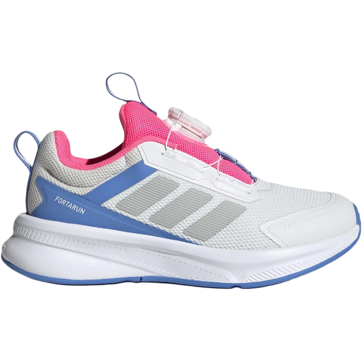 Кроссовки Adidas FORTARUN 4,0 Устойчивые к истиранию низкие детские беговые кроссовки Белый Розовый Синий Детские - изображение 2