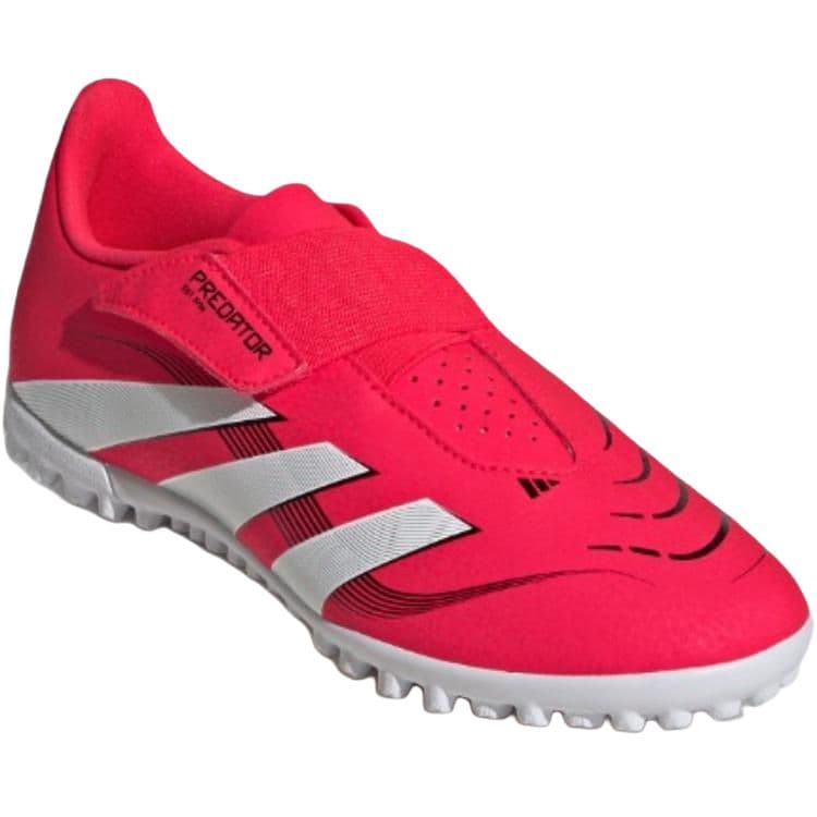 Бутсы Adidas Predator CLUB Low Детская футбольная обувь яркий красный белый черный для детей - изображение 3