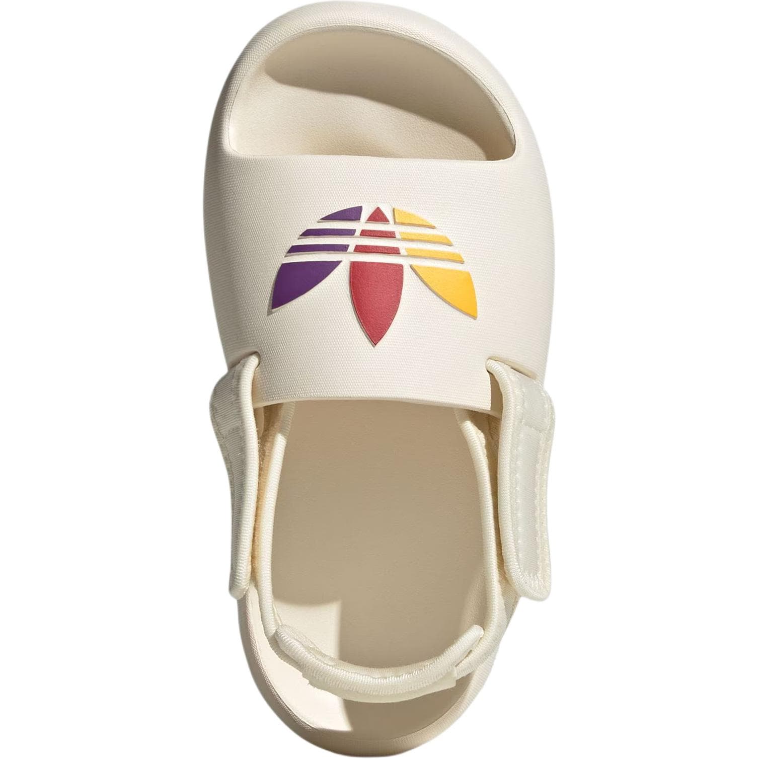 Сандалии Adidas Originals ADIFOM ADILETTE Низкие Детские Сандалии Айвори Ярко-фиолетовый Светло-красный Желтый - изображение 5