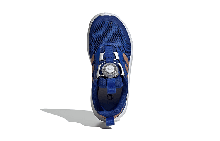 Кроссовки Adidas ActiveFlex BOA 3,0 Ткань Устойчивая к истиранию Амортизация Отскок Низкие Детские Беговые Кроссовки Синий Золото - изображение 5