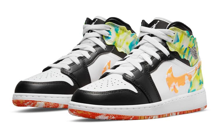 Кроссовки для баскетбола Jordan Air Jordan 1 Mid SE "Drip" GS - изображение 7