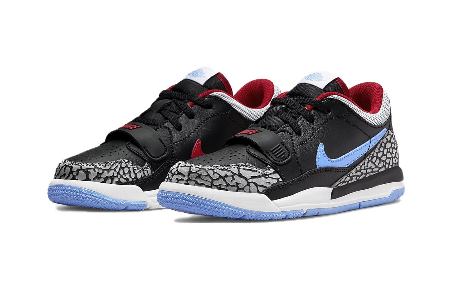 Кроссовки для баскетбола Jordan Legacy 312 Удобные и прочные противоскользящие детские баскетбольные кроссовки низкой высоты черный синий белый для детей от 3 до 7 лет - изображение 3
