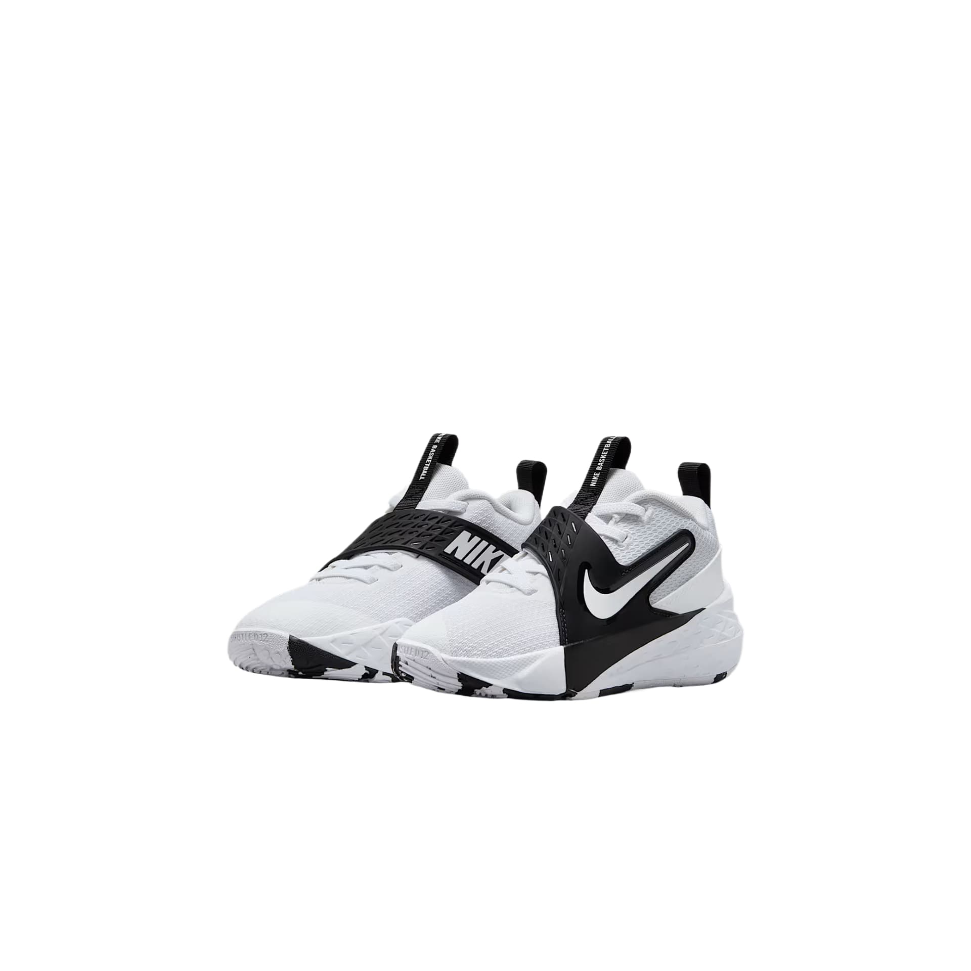 Кроссовки для баскетбола NIKE Team Hustle D 12 Противоскользящие Амортизирующие Низкие Баскетбольные Кроссовки для Детей Белые Малыш - изображение 3