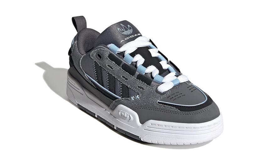 Кроссовки Adidas Originals Adi2000 J Удобные Устойчивые к истиранию Низкие Кроссовки для скейтбординга Серый Черный - изображение 3
