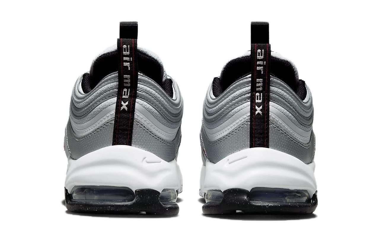 Кроссовки Nike Air Max 97 Дышащие Низкие Кеды для Детей Lifestyle Серый Белый Детские - изображение 5