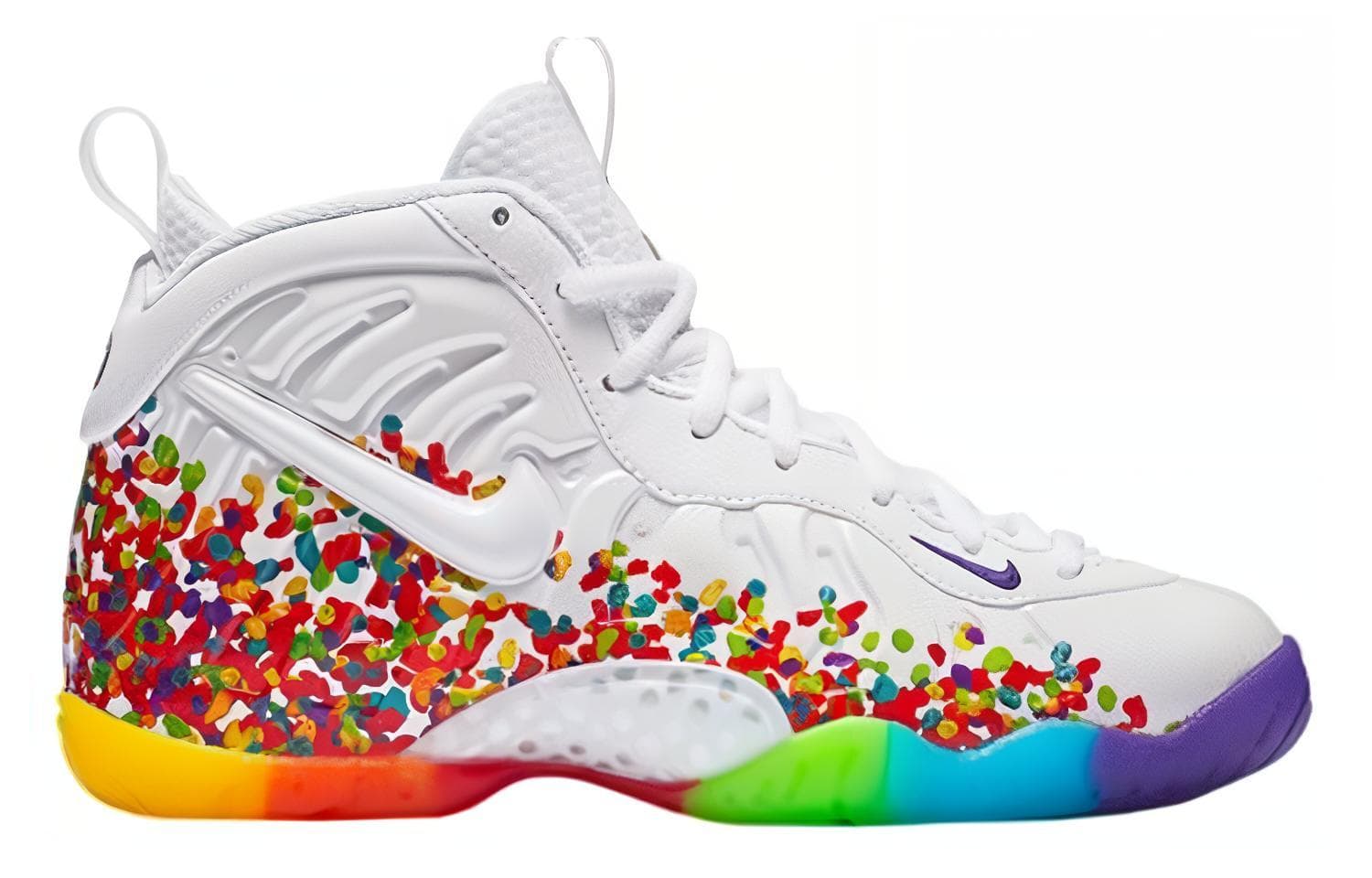 Кроссовки для баскетбола Nike Foamposite One White Fruity Pebbles GS 2017 - изображение 4