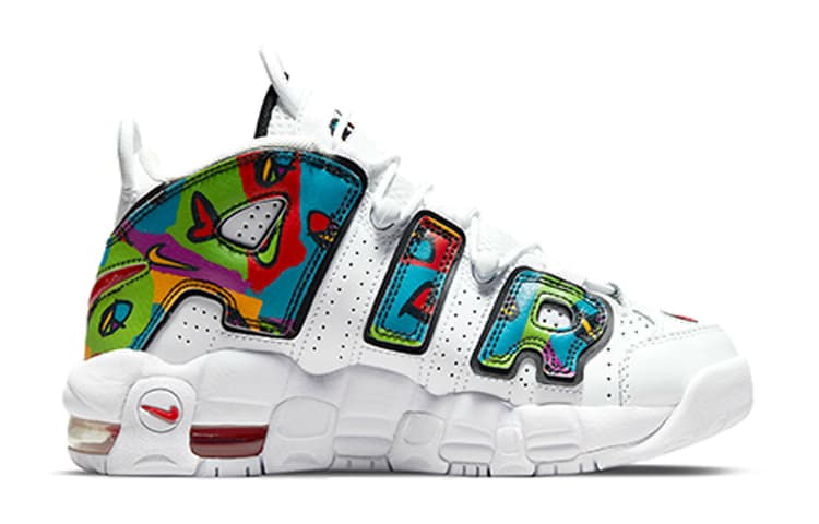 Кроссовки для баскетбола Nike Air More Uptempo Peace Love Swoosh GS - изображение 4