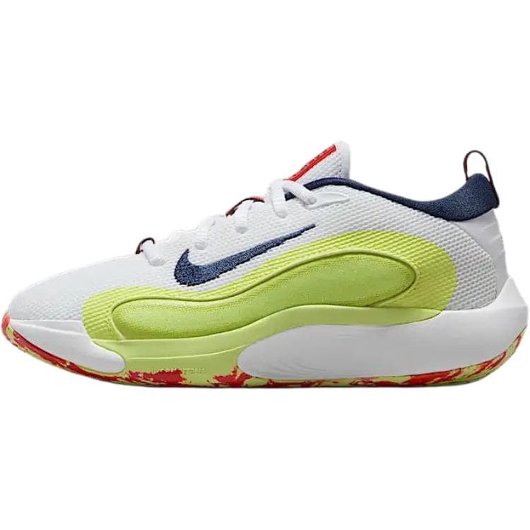 Кроссовки для баскетбола Nike ISOFLY Мягкий и Комфортный Низкий Топ Детская Баскетбольная Обувь Белый Зеленый Малыш - изображение 1