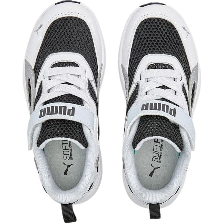 Кроссовки PUMA Pounce Lite Ткань Амортизация и Легкость Устойчивость к Износу Низкий Верх Беговые Кроссовки Белый Черный Детский - изображение 3