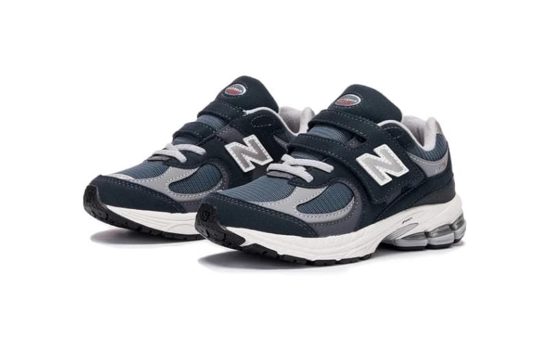 Кроссовки New Balance NB 2002R Амортизация Устойчивость к истиранию Низкий верх Беговые кроссовки Черный Серый Синий Детский - изображение 2