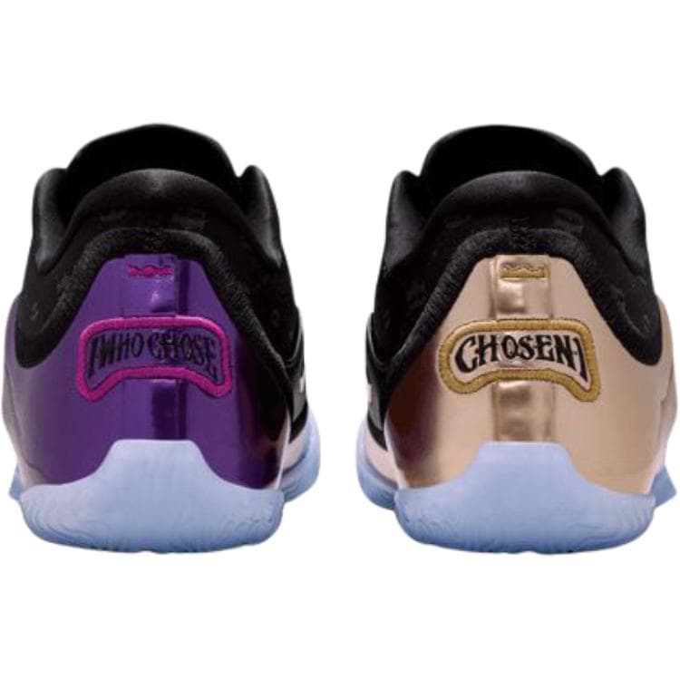 Кроссовки для баскетбола NIKE Lebron 23 Противоскользящие детские баскетбольные кроссовки Золото Фиолетовый Детский - изображение 5