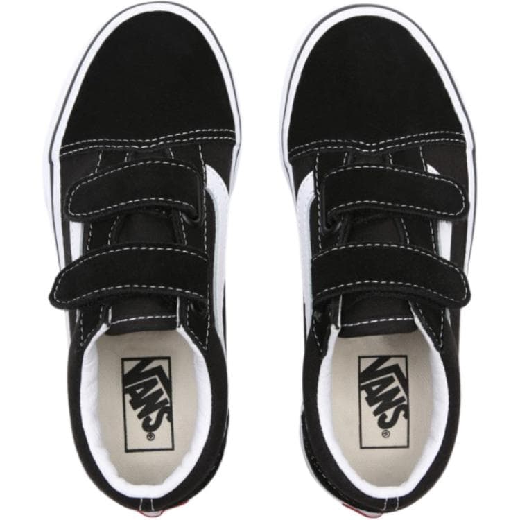 Кроссовки Vans Низкий Топ Детская Обувь для Скейтбординга Черный Белый Малыш - изображение 4