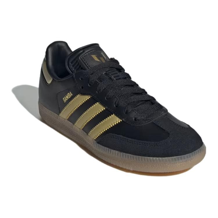 Бутсы Adidas Противоскользящие Устойчивые к истиранию Низкие Детские Футбольные Бутсы Черные Золотые Детские - изображение 5