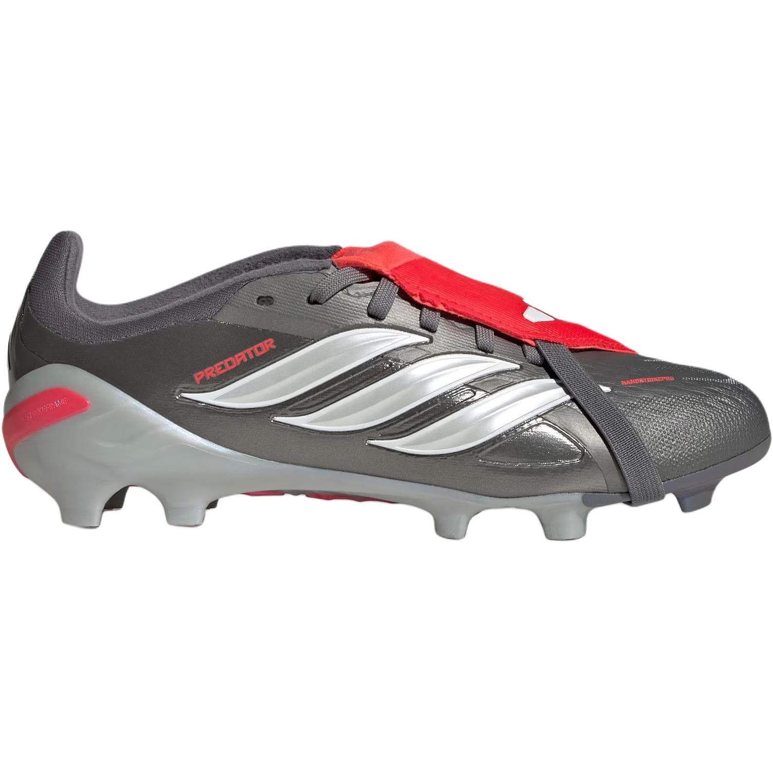 Бутсы Adidas PREDATOR ELITE Низкие футбольные бутсы для детей ткань железно-серый цвет детские - изображение 2