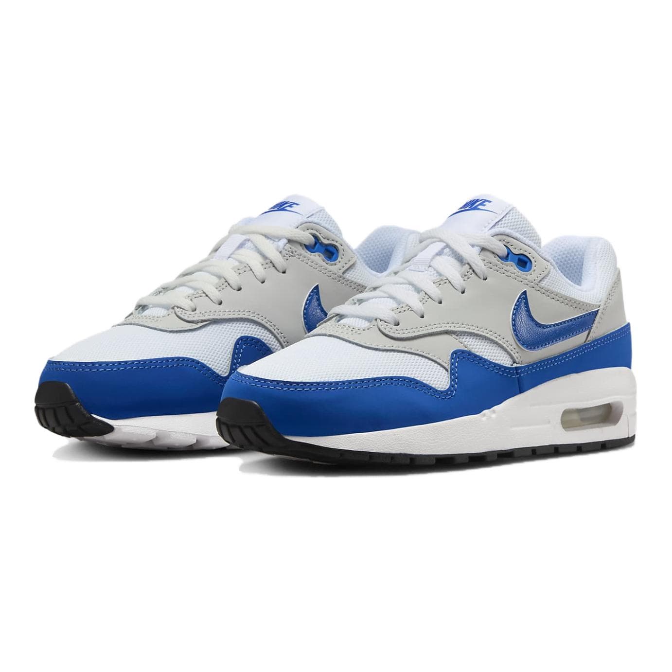 Кроссовки Nike Air MAX 1 Комфортные Низкие Кроссовки для Беговых Занятий Детские Белые и Синие Детские - изображение 3