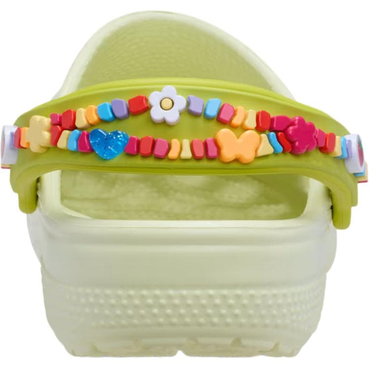 Сандалии Crocs Classic Friendship Bracelet Clog противоскользящие устойчивые к истиранию низкие детские сандалии зеленый детские - изображение 5