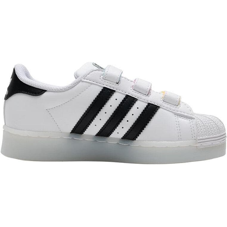 Кроссовки Adidas Originals Superstar Синтетическая кожа устойчивая к истиранию низкие скейтбордические кроссовки белые детские - изображение 2