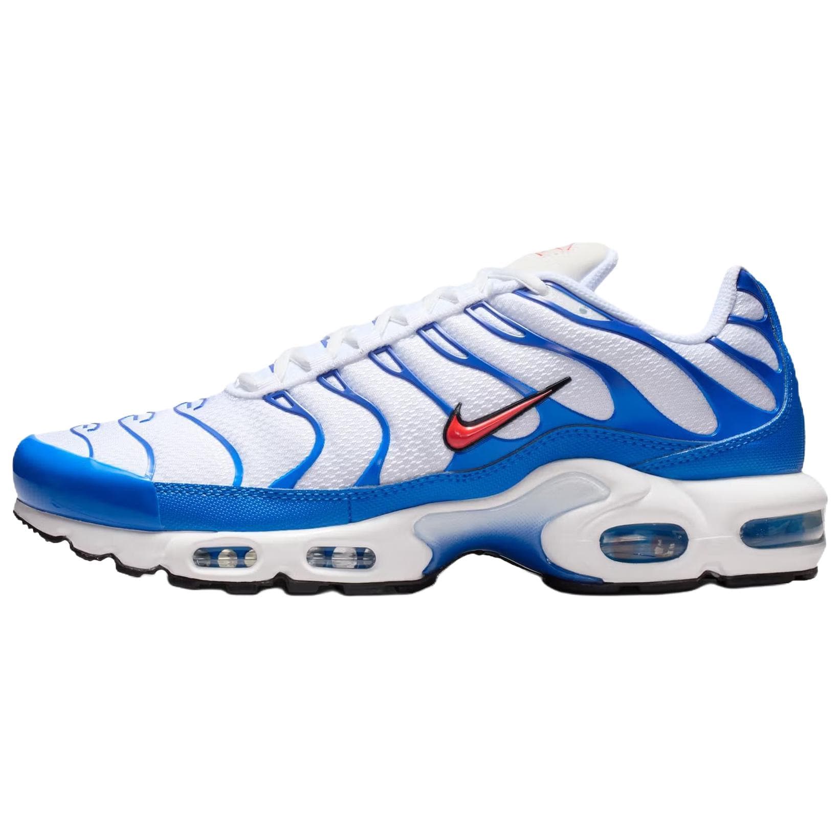 Кроссовки для бега Nike Air max Плюс Дышащий Low Топ Повседневные кроссовки для бега Унисекс Белый и синий цвет - изображение 1