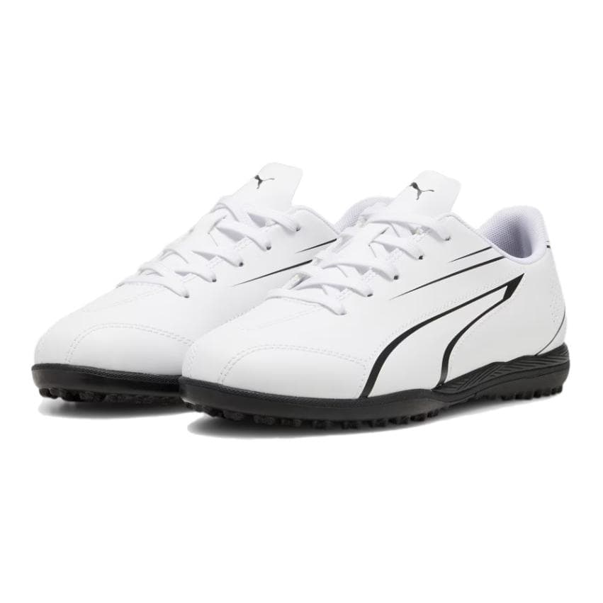 Бутсы PUMA Низкие футбольные бутсы для детей белые и черные - изображение 3