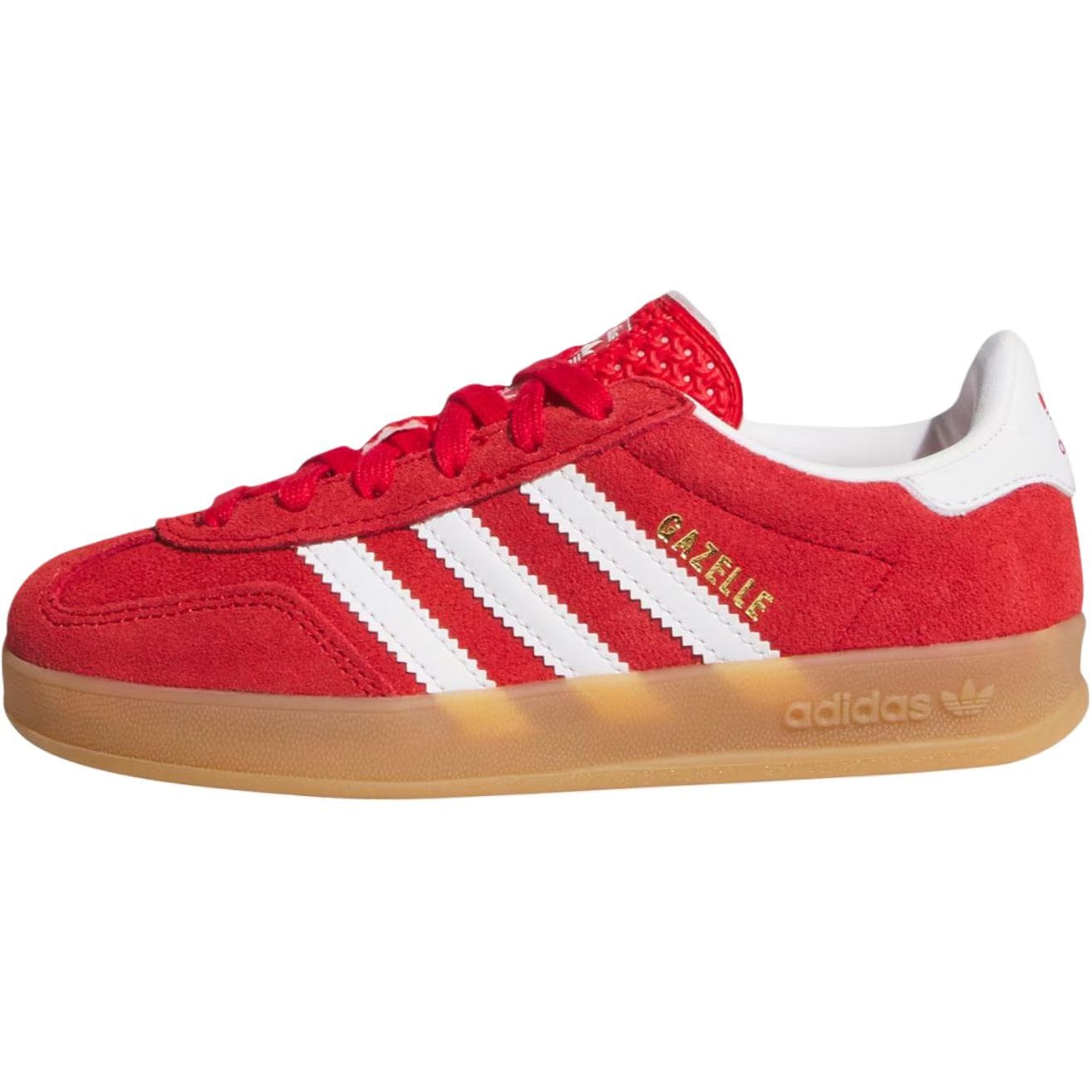 Кроссовки Adidas Originals GAZELLE INDOOR Замша Низкие Кеды Детская Скейтбординг Обувь Красная Малыш - изображение 1