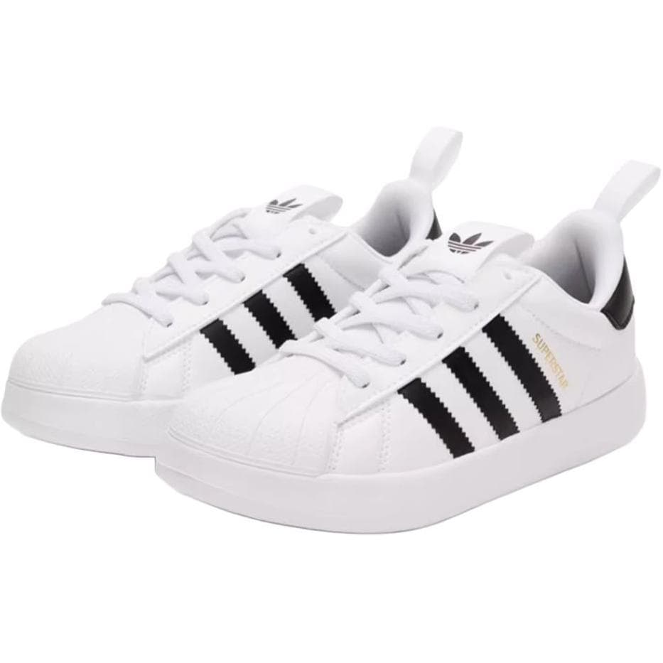 Кроссовки Adidas Originals AdiFOM Superstar Low Топ Детская Скейтбординг Обувь Белый Черный Золото Детская - изображение 3