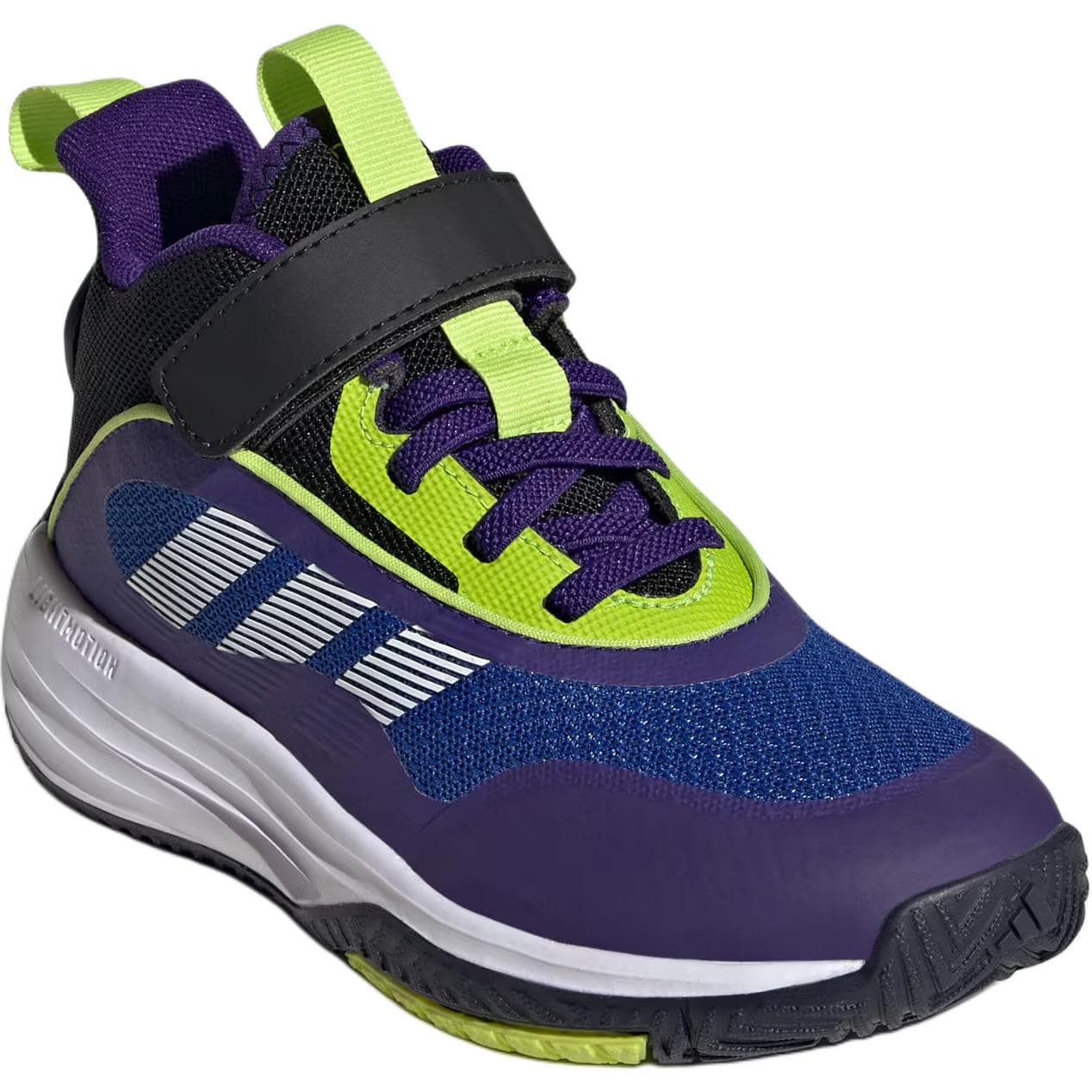 Кроссовки для баскетбола Adidas OwnTheGame 3,0 противоскользящие устойчивые к истиранию верх MID детские баскетбольные кроссовки синий детский - изображение 3