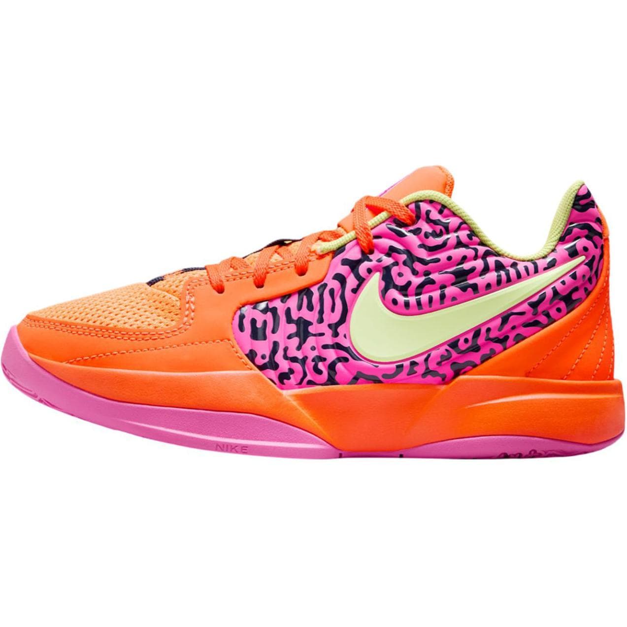 Кроссовки для баскетбола NIKE Ja 2 Low Баскетбольные кроссовки для детей оранжевый розовый черный - изображение 1