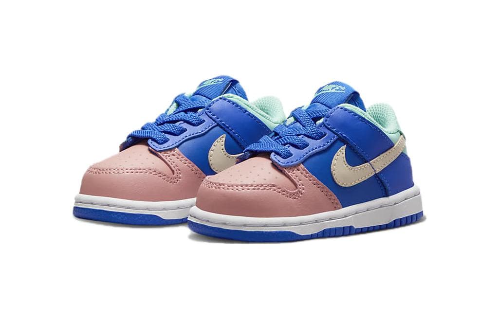 Кроссовки Nike Dunk Удобная Дышащая Низкая Обувь для Малышей Синий Розовый Для Младенцев и Малышей - изображение 3