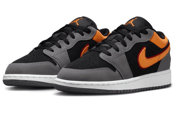 Кроссовки Jordan Air Jordan 1 Замша Противоскользящая Устойчивая к износу Низкий Топ Скейтборд Обувь Серый Унисекс - изображение 3