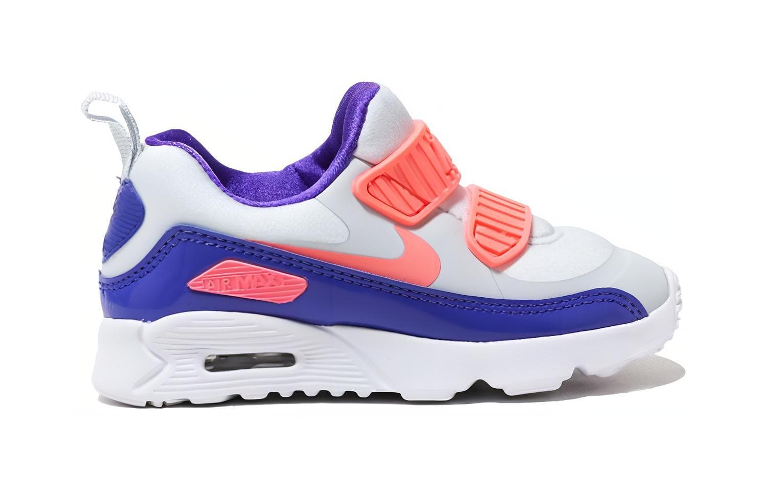 Кроссовки Nike Air Max TINY 90 Комфортные Низкие Кроссовки для Беговых Занятий Детские Белые Синие и Оранжевые - изображение 2