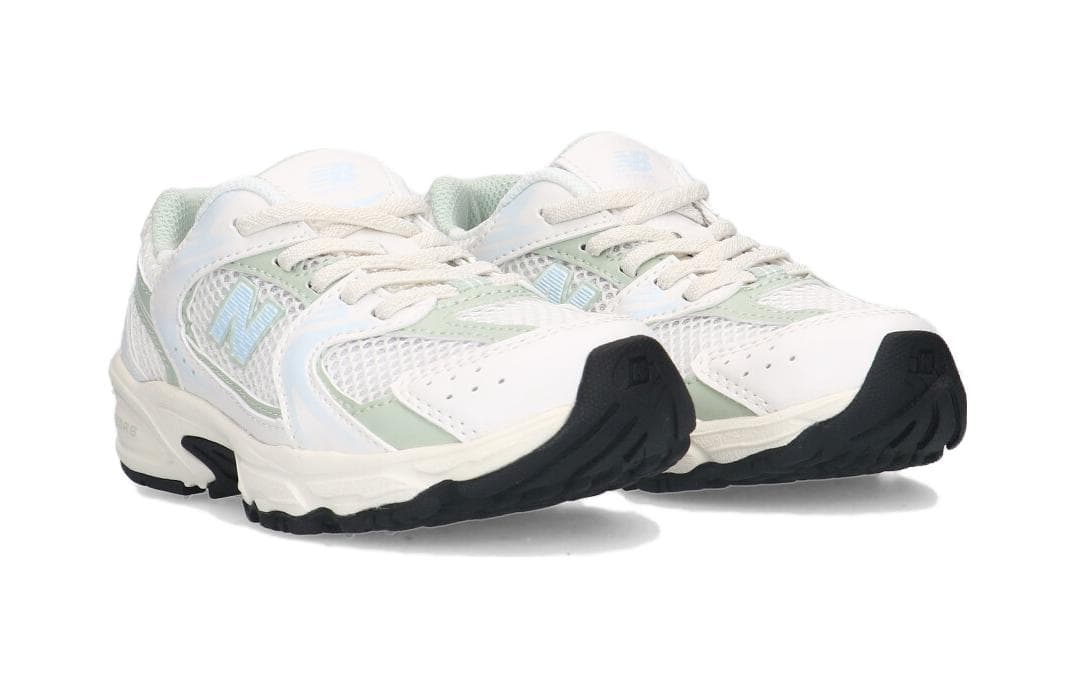 Кроссовки New Balance NB 530 Устойчивые к истиранию низкие детские беговые кроссовки Белый Зеленый Малыш - изображение 3