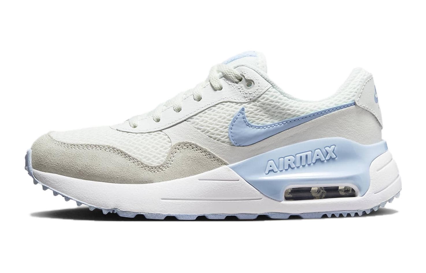 Кроссовки Nike Air MAX SYSTM Ткань Дышащий Низкий Верх Повседневная Обувь Белый Синий Унисекс - изображение 1