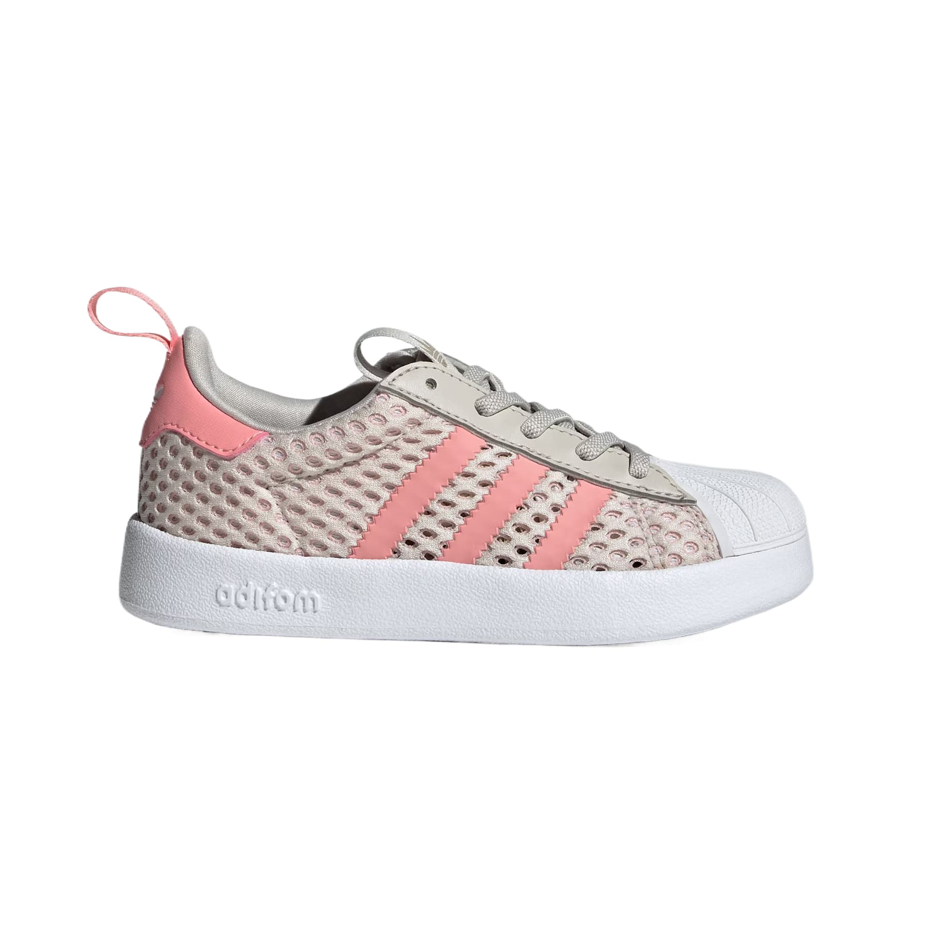 Кроссовки Adidas Originals AdiFOM Superstar Детские Скейтбординги Коричнево-розовый Детский - изображение 2