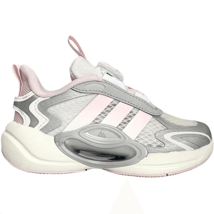 Кроссовки Adidas Galaxy противоскользящие амортизирующие низкие беговые кроссовки серо-розового цвета для детей - изображение 2