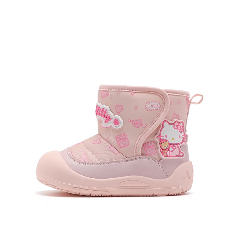 Sanrio Hello Kitty Универсальные удобные милые модные зимние ботинки с флисовой подкладкой утолщенные для мальчиков и девочек 3-7 лет - изображение 4