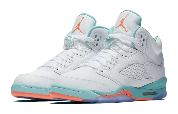 Кроссовки для баскетбола Jordan Air Jordan 5 Retro Light Aqua GS - изображение 3