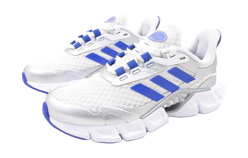 Кроссовки Adidas Climacool Устойчивые к истиранию Низкие Кроссовки для Беговых Занятий Детские Синие и Серебряные Детские - изображение 3