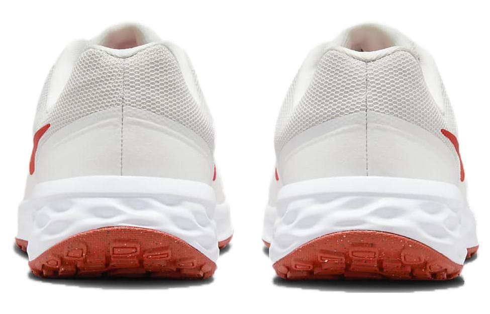 Кроссовки Nike REVOLUTION 6 Амортизация Дышащие Низкие Кроссовки для Бега Красно-Белые Унисекс - изображение 3