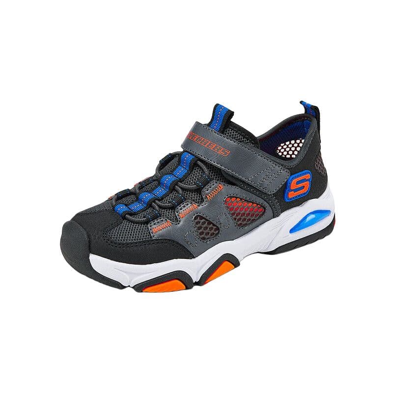Сандалии Skechers Kids Синтетическая кожа текстиль Low Топ Children's Сандалии Уголь Детский - изображение 2