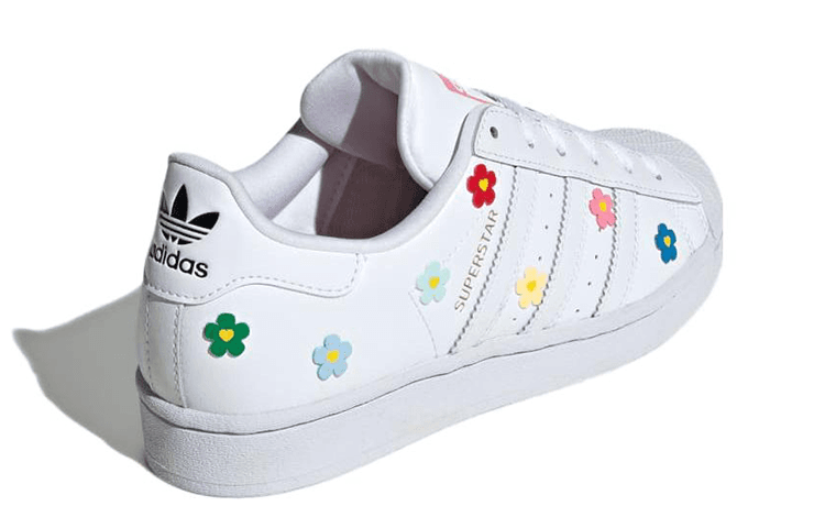 Кроссовки Hello Kitty X adidas originals Superstar Low Top Детские Скейтбординги Белый - изображение 4