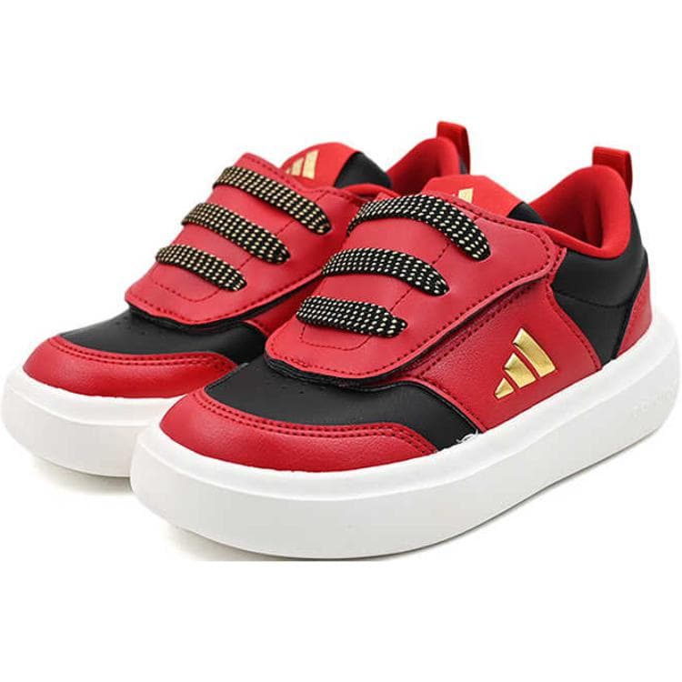 Adidas Park St противоскользящие устойчивые к истиранию низкие детские тренировочные кроссовки красный черный - изображение 3