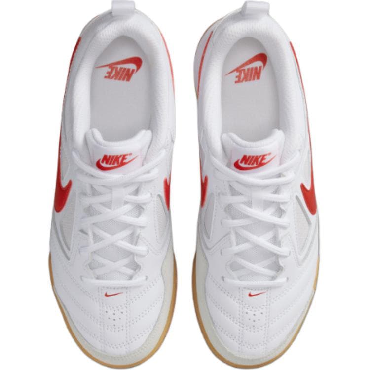 Бутсы Детская футбольная обувь Nike Slip-Resistant Low Top Белая и Красная - изображение 2